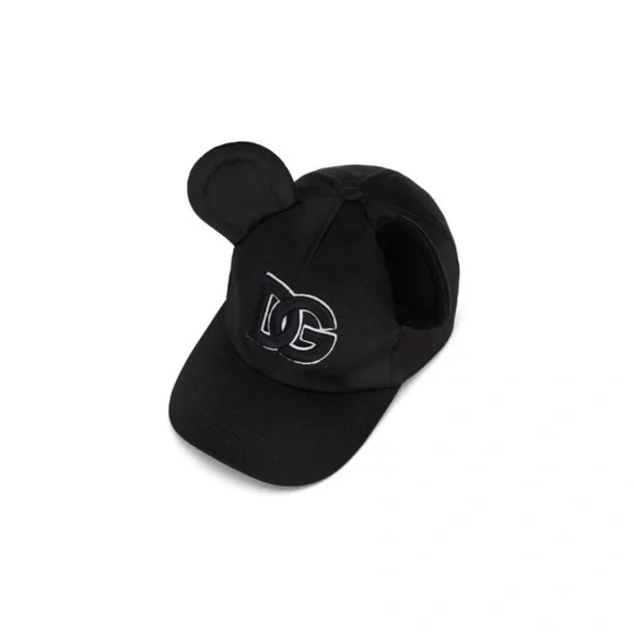 Dolce & Gabbana Black Mouse Ear Cap new Size 58